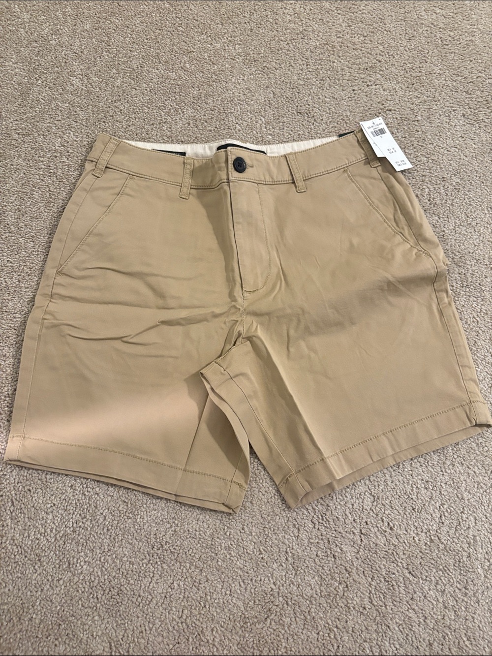 Men’s Hollister Tan Flat-Front Shorts